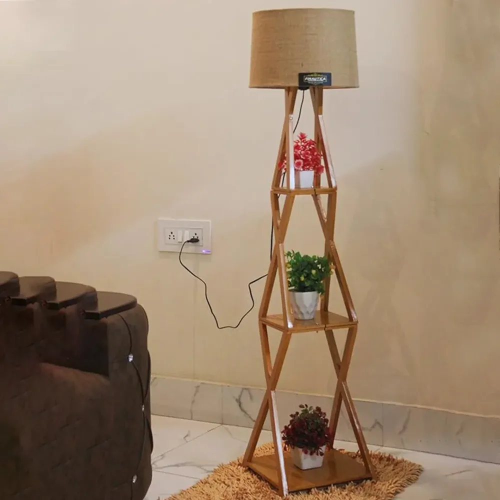 Heritage Italian Wood Floor Lamp