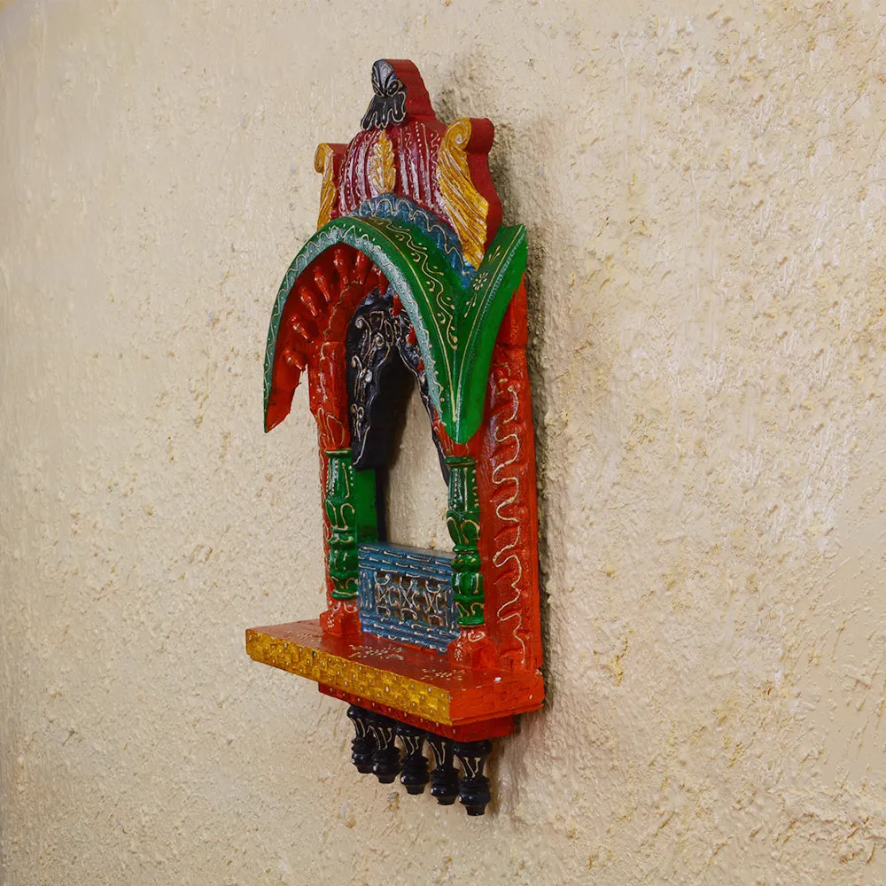 Heritage Style Painted Wooden Jharokha