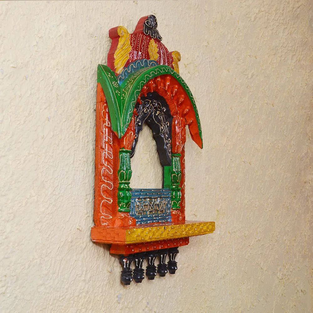 Heritage Style Painted Wooden Jharokha