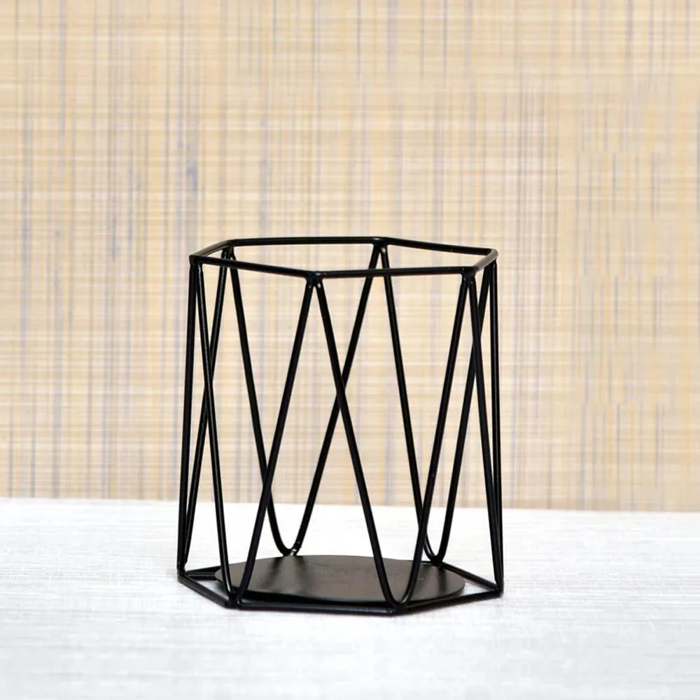 Hex Candle Holder / Steel Candle Holder (Set of 2)