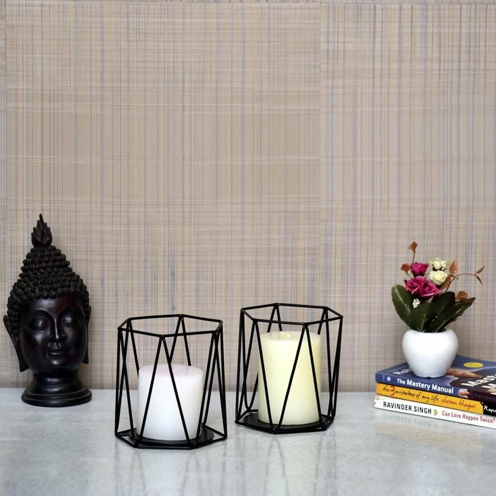 Hex Candle Holder / Steel Candle Holder (Set of 2)