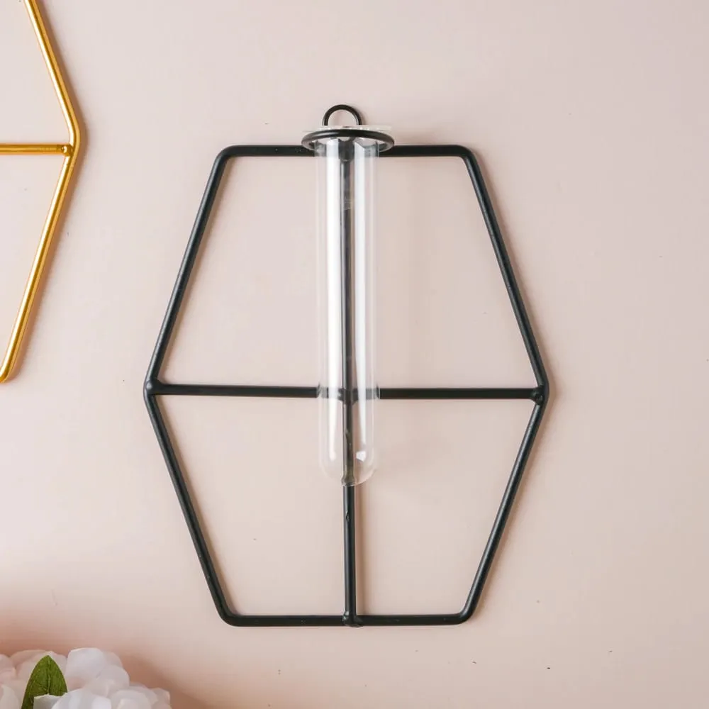 Hexagon Hanging Glass Planter Set Of 2