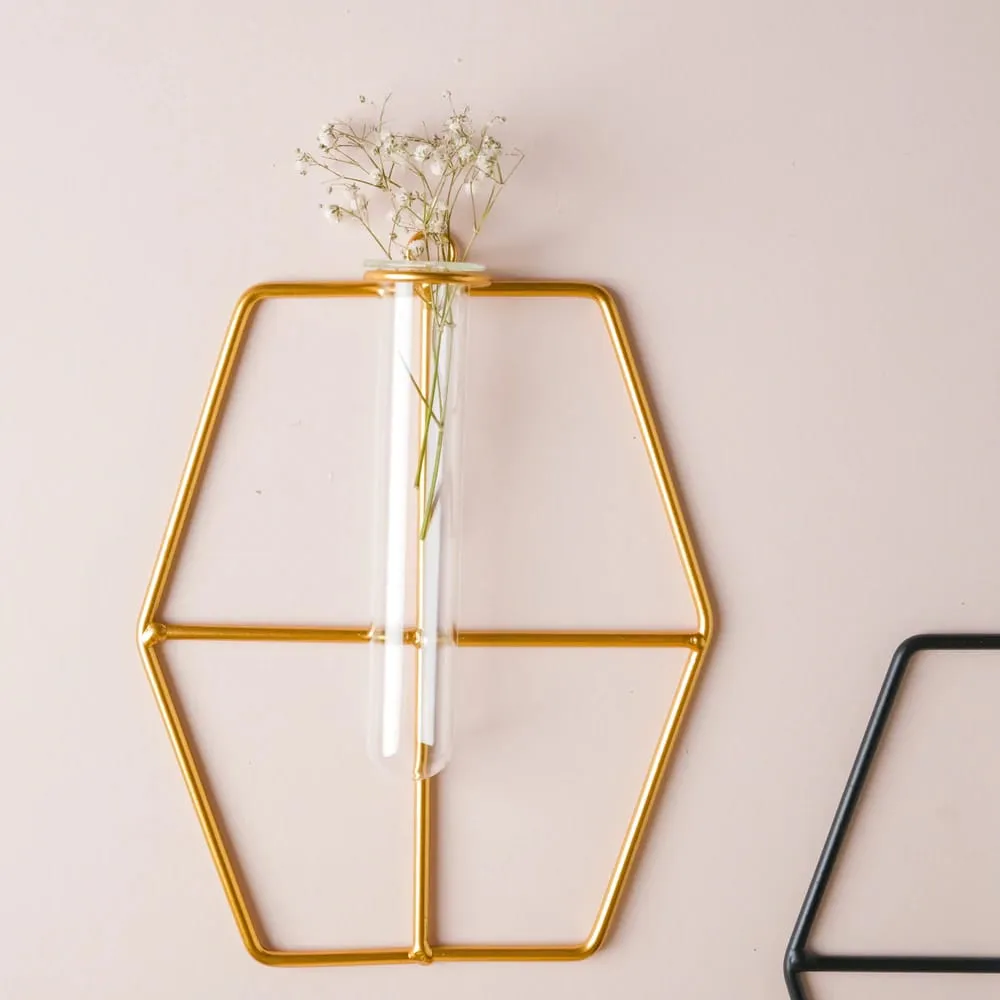 Hexagon Hanging Glass Planter Set Of 2