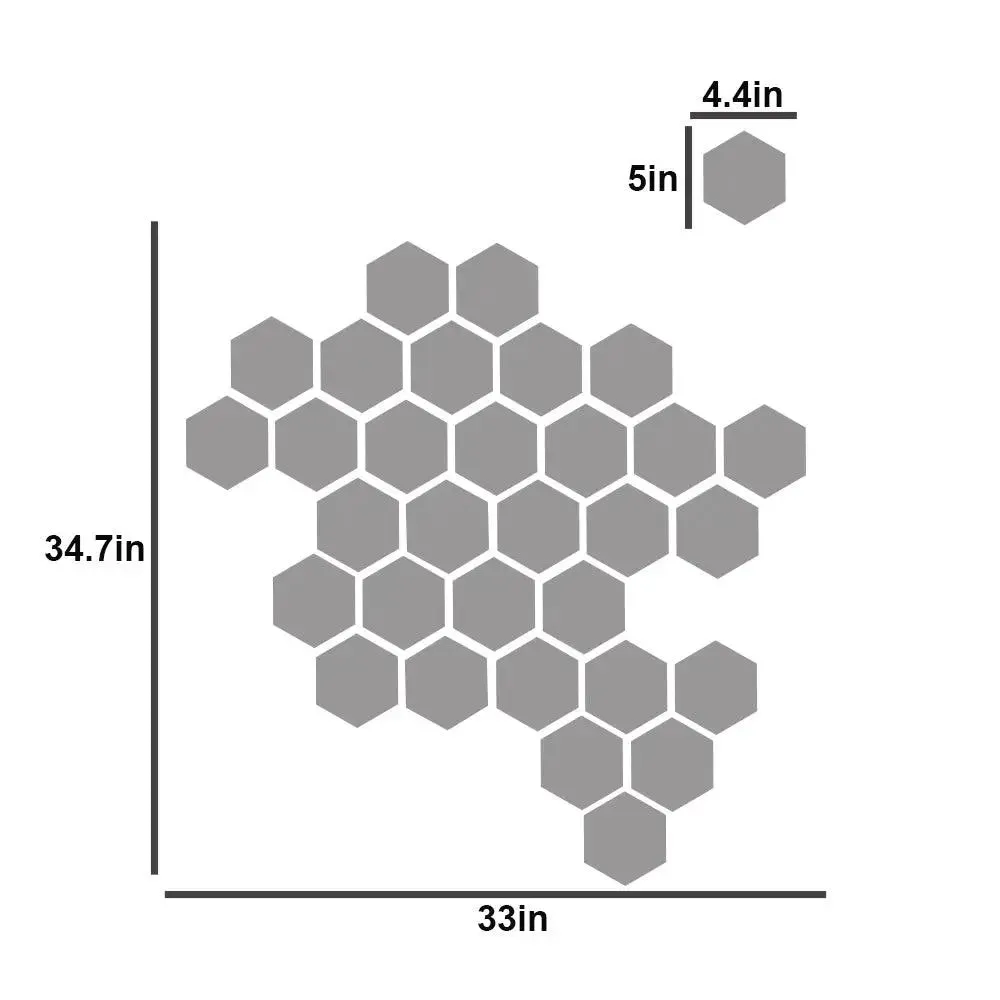 Hexagon Wall Stickers for Bedroom/Study Room