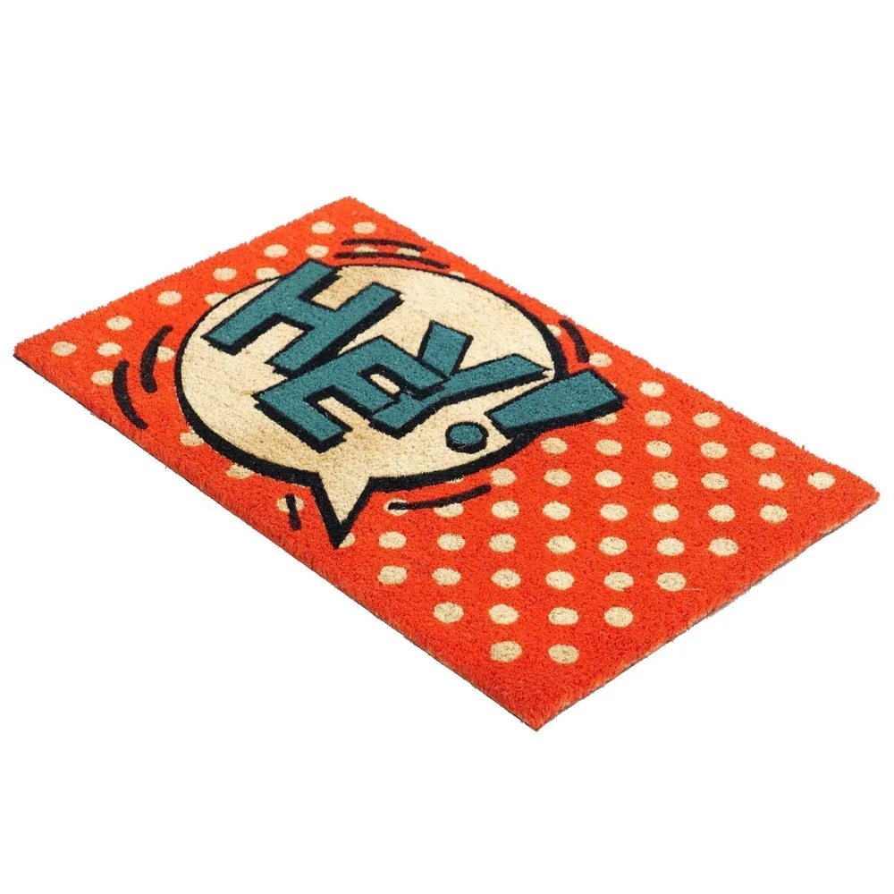 Hey Printed Natural Coir Doormat
