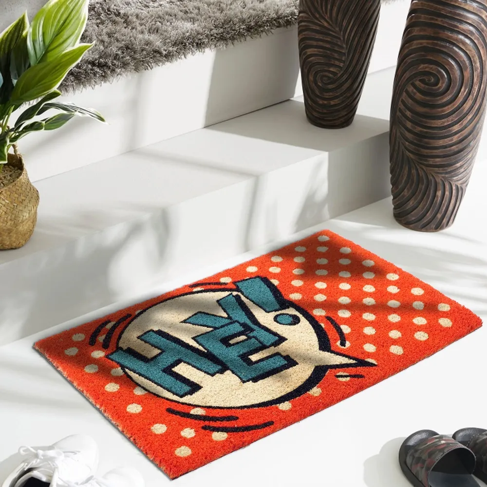 Hey Printed Natural Coir Doormat