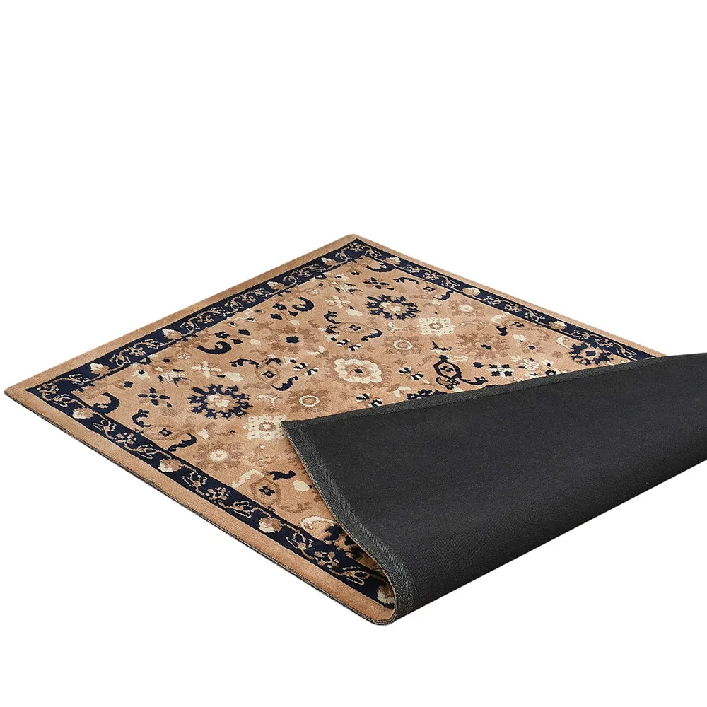 High-quality Blue and Beige Traditional Print Polyester Carpet for Living Room 2X5