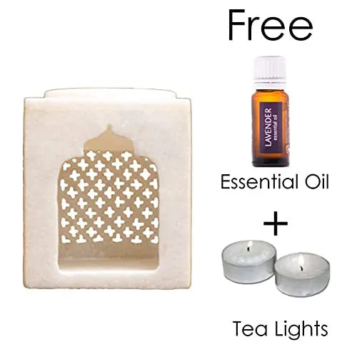 High-Quality Intricate Temple-Shaped Marble Oil Diffuser