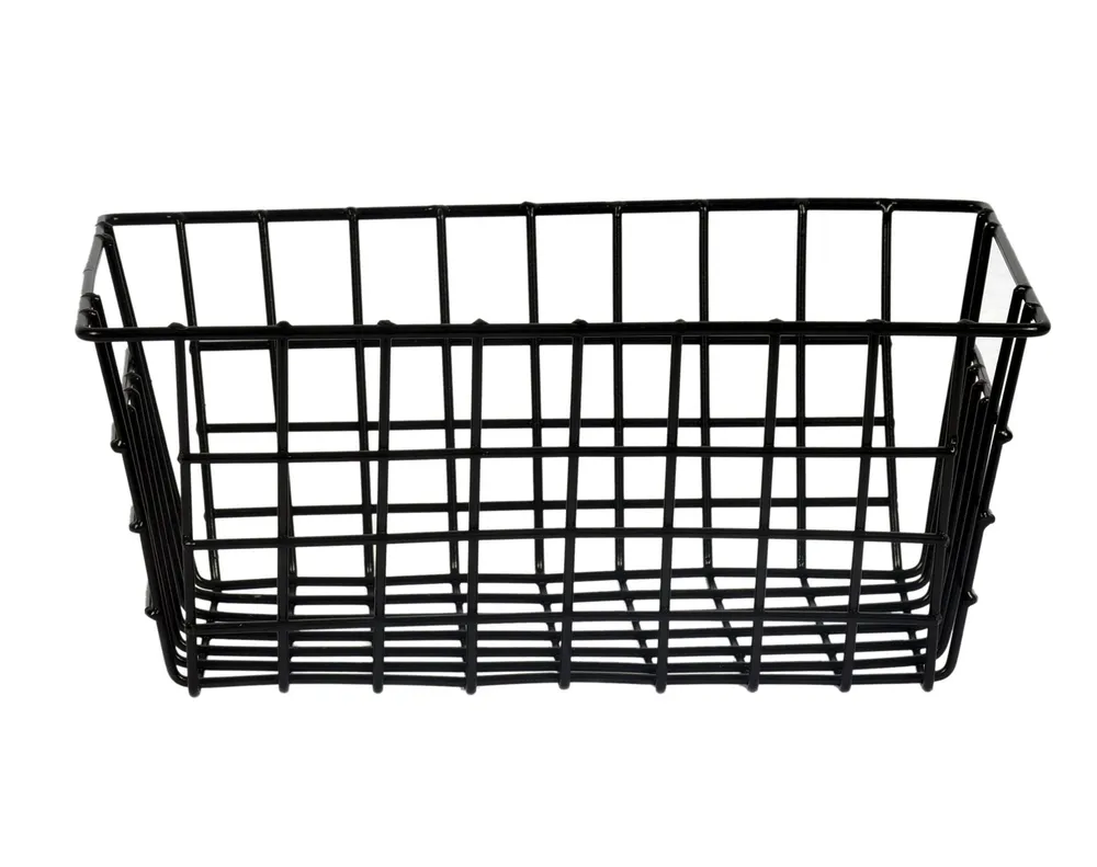 High Quality Multipurpose Square Shape Metal Storage Basket Black Color