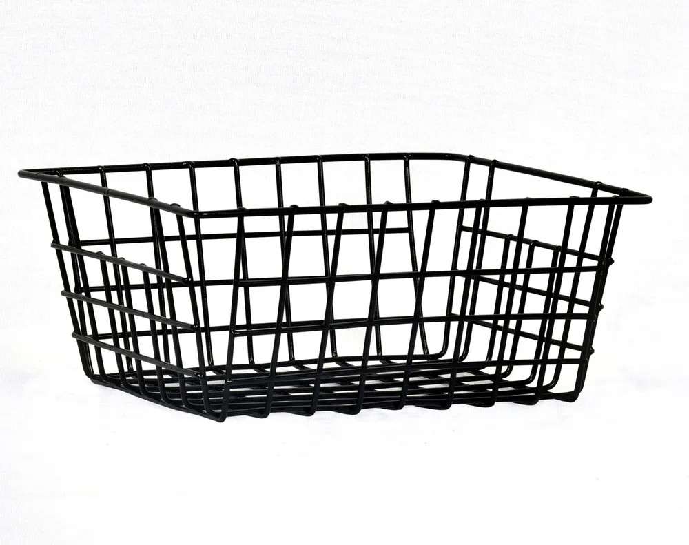 High Quality Multipurpose Square Shape Metal Storage Basket Black Color