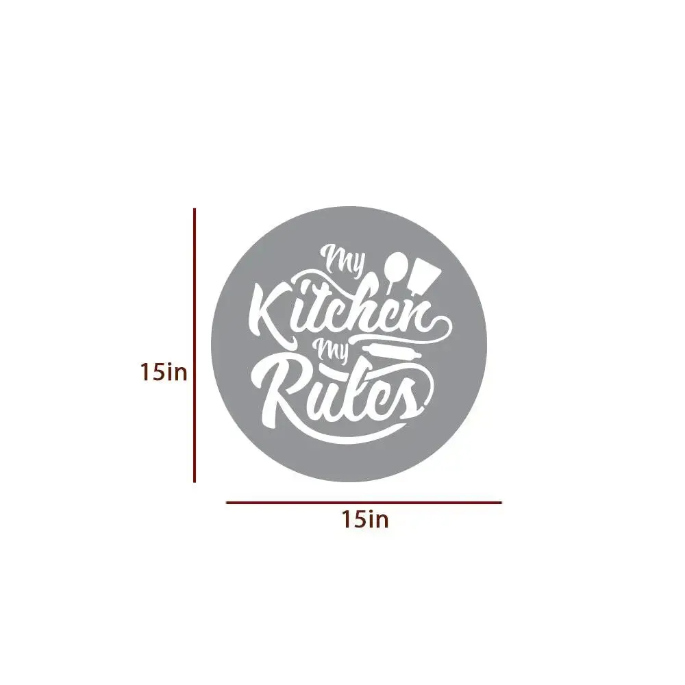 High-Quality 'My Kitchen My Rules' Backlit Acrylic Wall Decor for Kitchen Decor