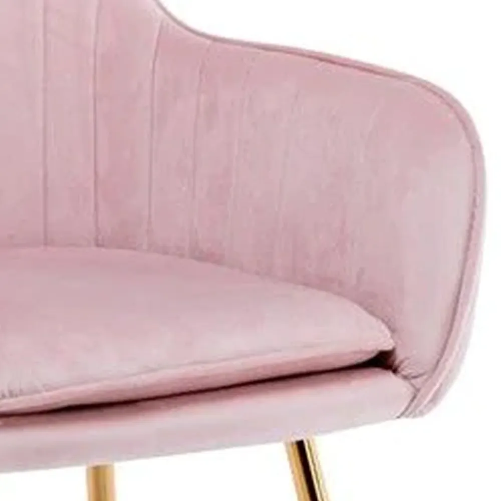 High Tufted Back Luxury Baby Pink Lounge Chair Single chair