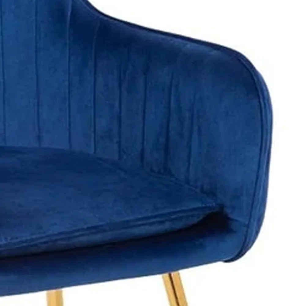 High Tufted Back Luxury Blue Lounge Chair SET 1