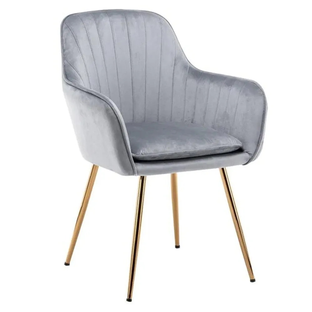 High Tufted Back Luxury Grey Lounge Chair Single chair