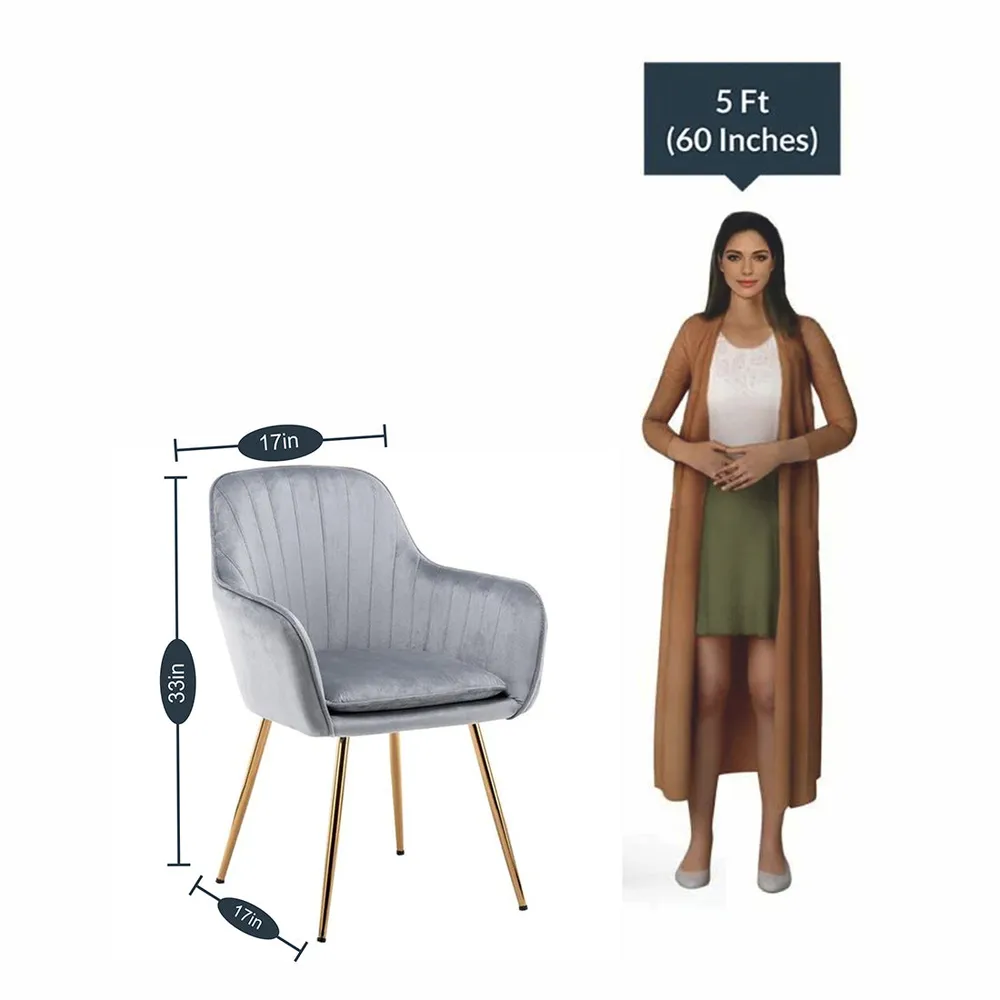 High Tufted Back Luxury Grey Lounge Chair Single chair