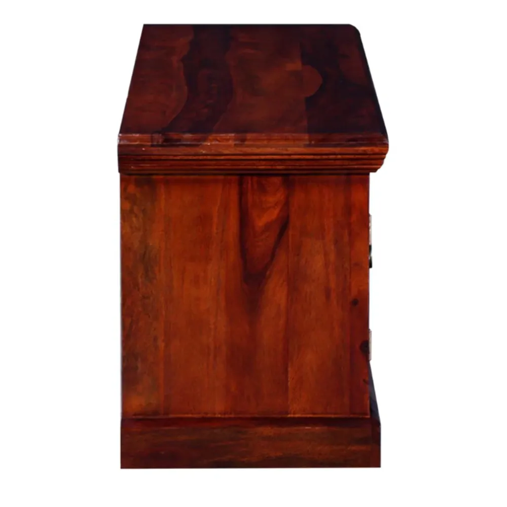 High Utility Criss Cross Traditional Designer Sheesham Wood T.V Cabinet