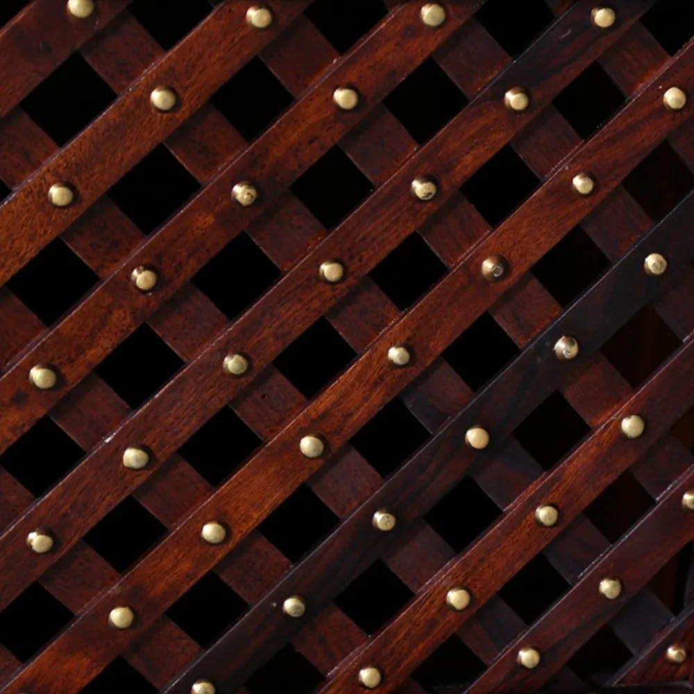 High Utility Criss Cross Traditional Designer Sheesham Wood T.V Cabinet