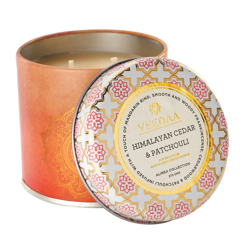 Himalayan Cedar &amp; patchouli Mason Tin Scented Candle