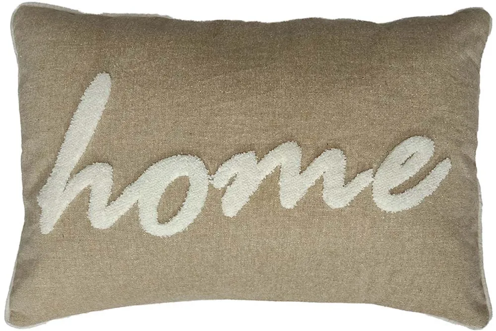 Home Printed Beige Velvet Cushion Cover