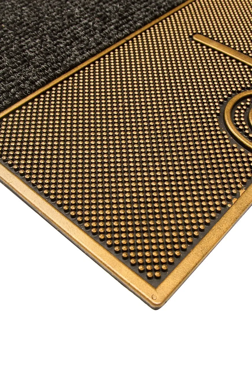 "Home" Printed Dual Tone Rubber Pin Tray and PP Doormat Single Piece