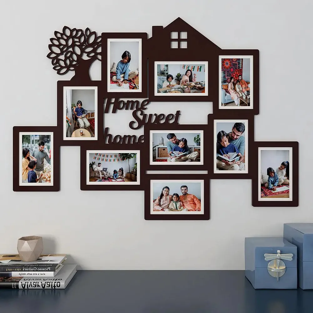 Home Sweet Home Dark Brown Hanging Photo Frame Regular