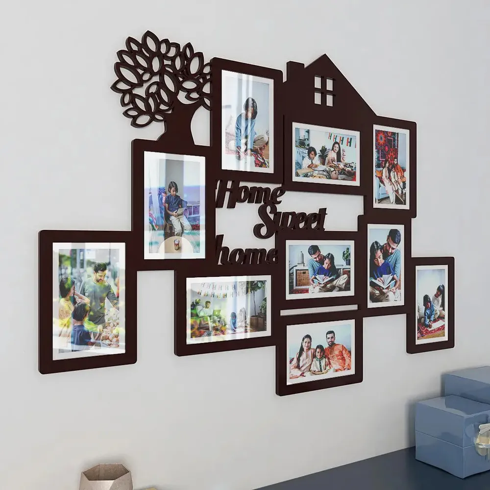 Home Sweet Home Dark Brown Hanging Photo Frame Regular