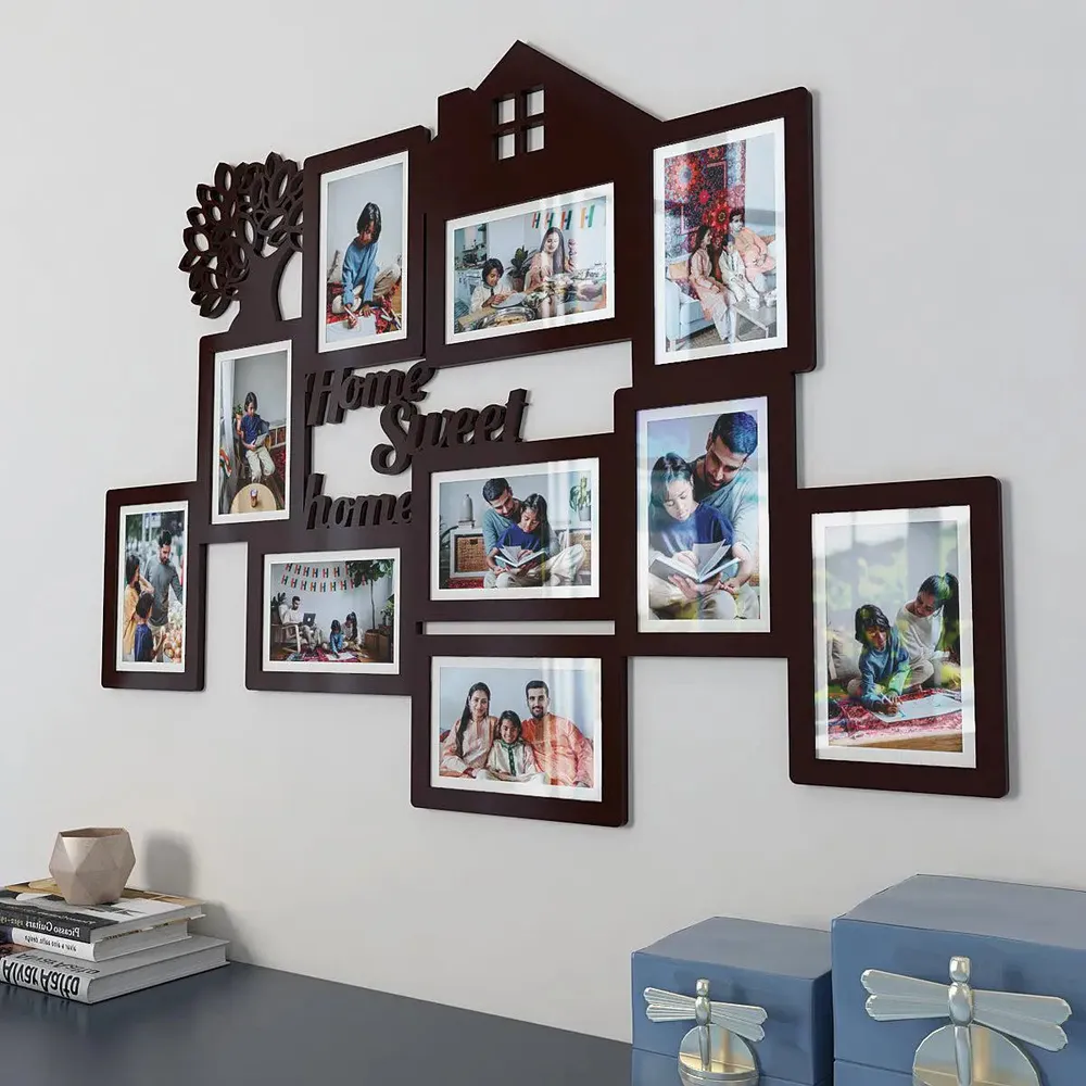 Home Sweet Home Dark Brown Hanging Photo Frame Regular