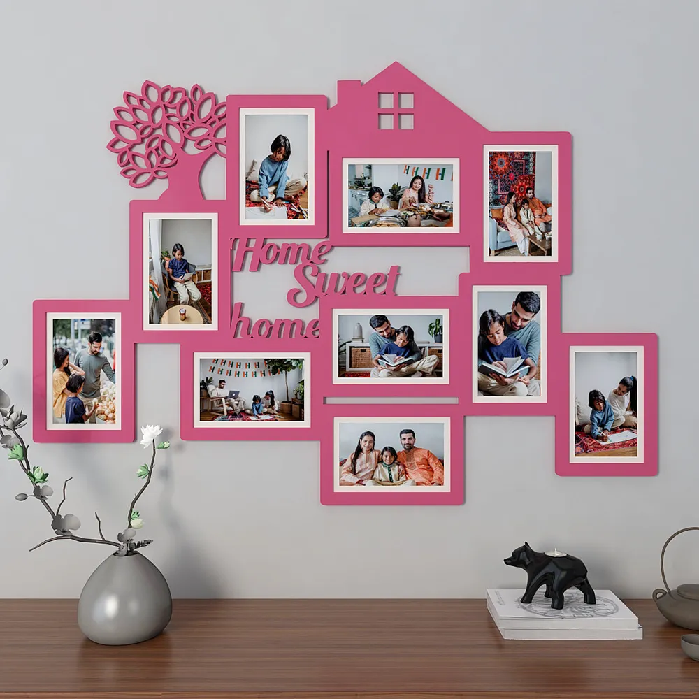 Home Sweet Home Pink Hanging Photo Frame Regular