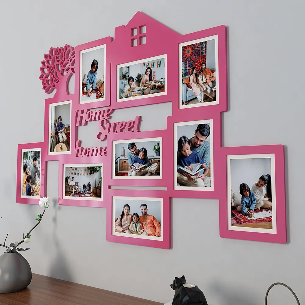 Home Sweet Home Pink Hanging Photo Frame Regular