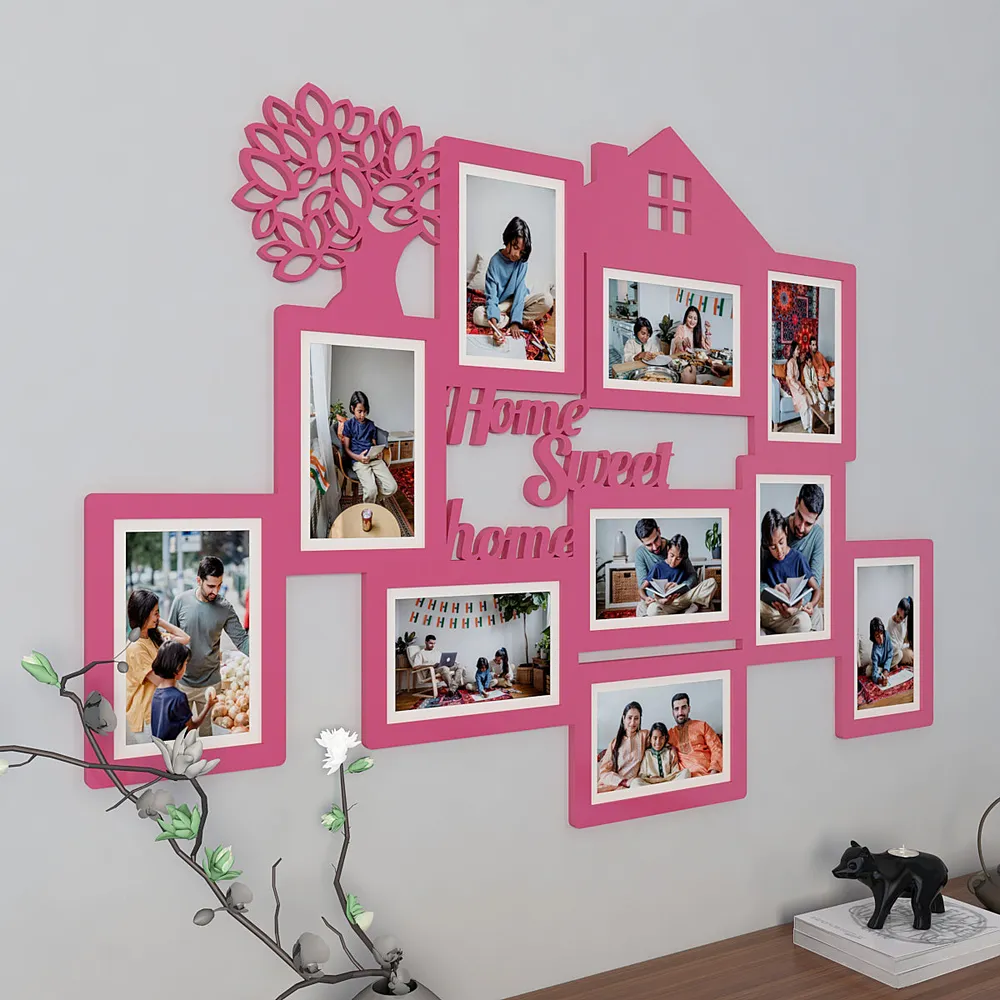 Home Sweet Home Pink Hanging Photo Frame Regular