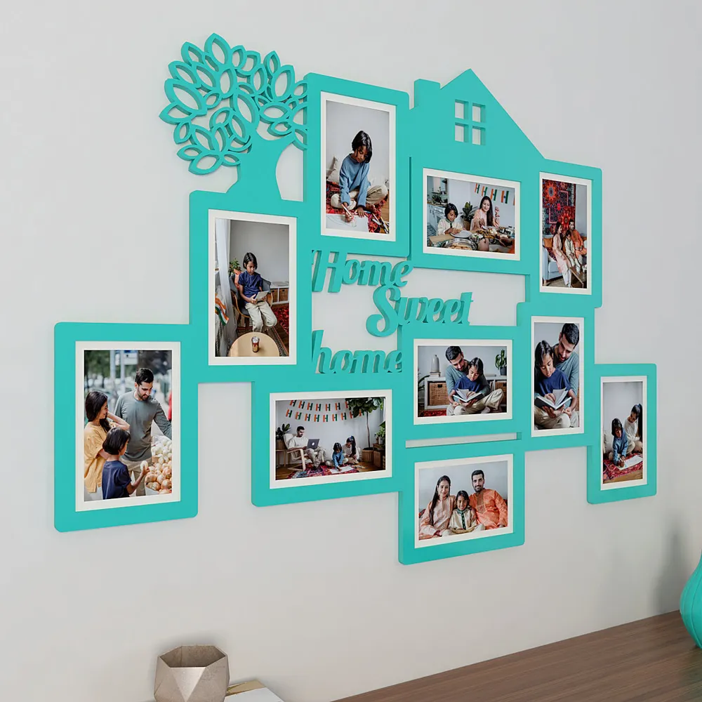 Home Sweet Home Turquoise Hanging Photo Frame Regular