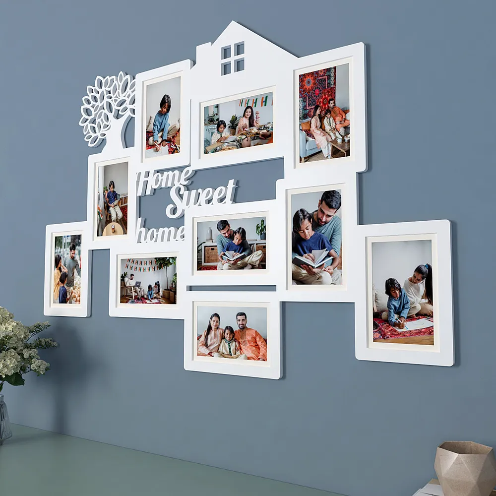 Home Sweet Home White Hanging Photo Frame Regular