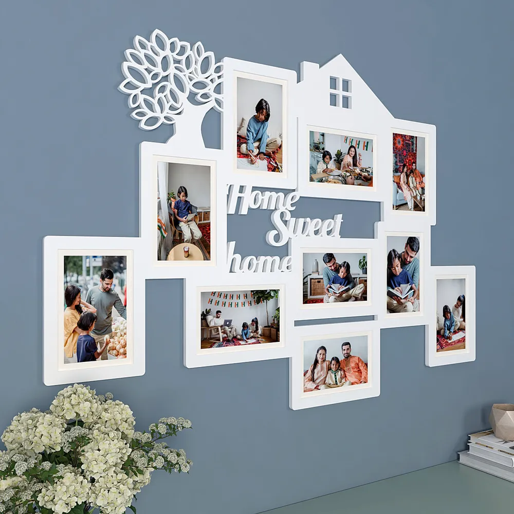 Home Sweet Home White Hanging Photo Frame Regular
