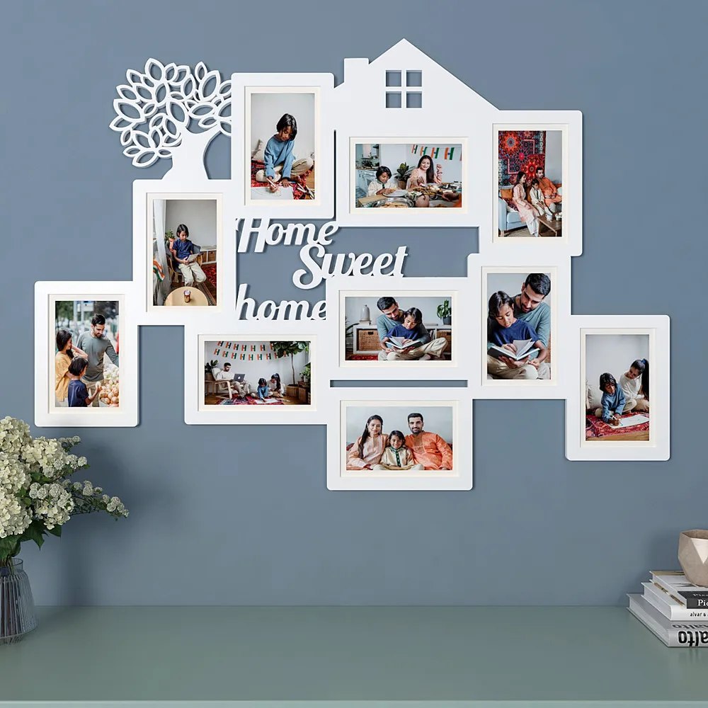 Home Sweet Home White Hanging Photo Frame Regular