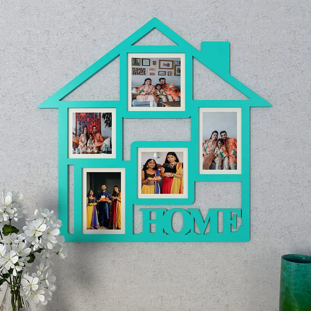 Home Turquoise Collage Hanging Photo Frame -Available in 4 colors