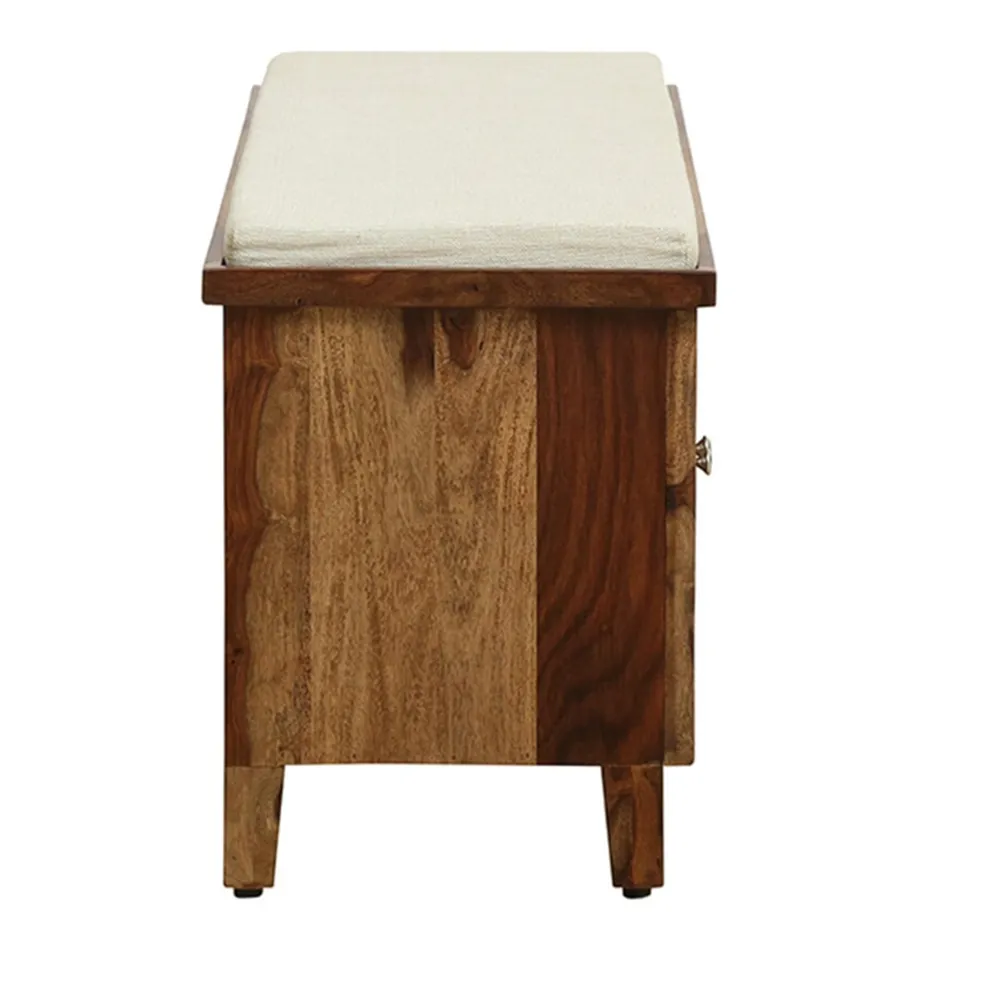 Horizontal Cage Designer Sheesham Wood Shoe Rack