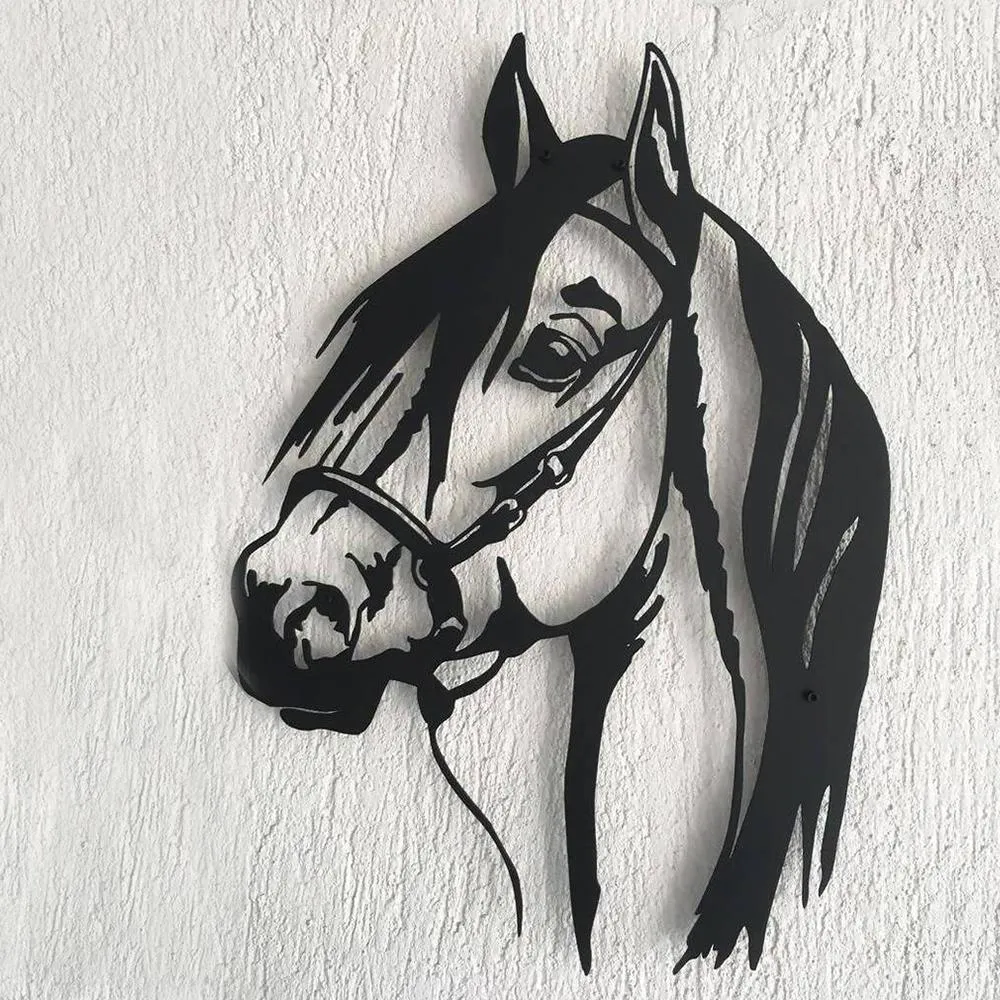 Horse Head Metal Wall Art Set of 1