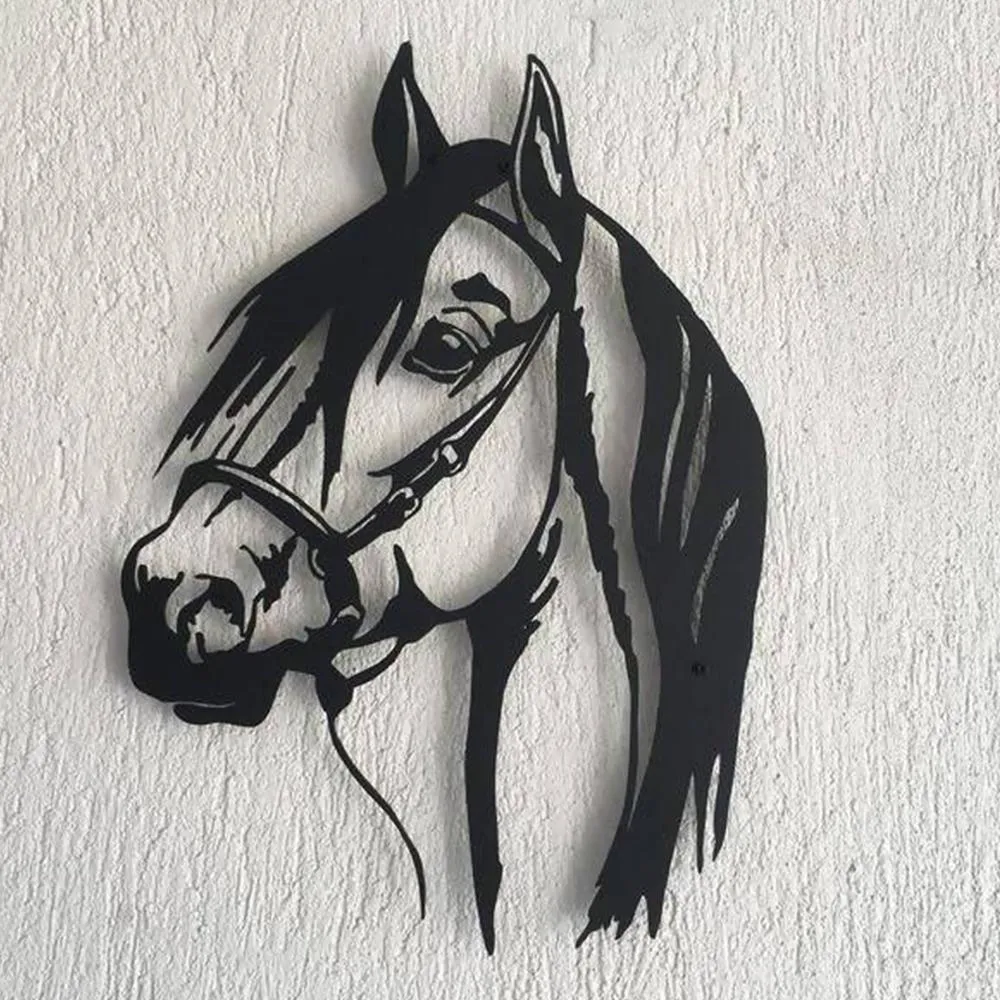 Horse Head Metal Wall Art Set of 1