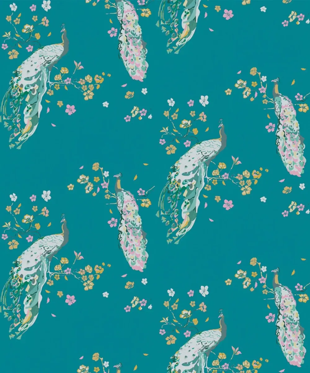 House Of Turnowsky Peacock Premium Wallpaper multi-color