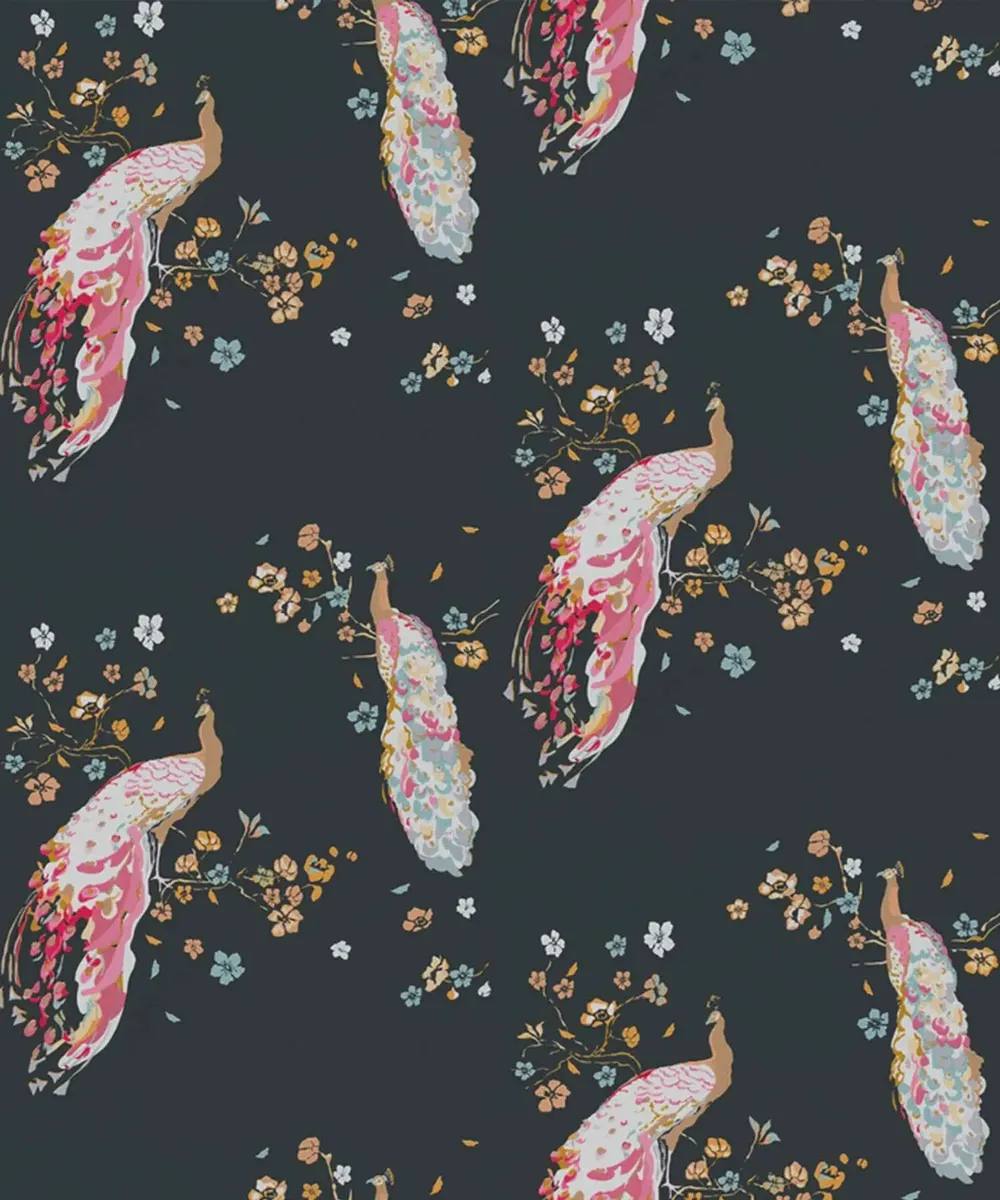 House Of Turnowsky Peacock Premium Wallpaper multi-color