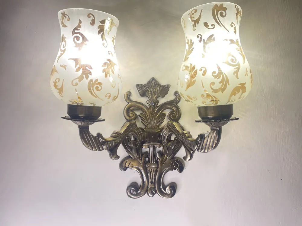 Hurricane Patterned Designer Vintage Wall Sconce Single Piece