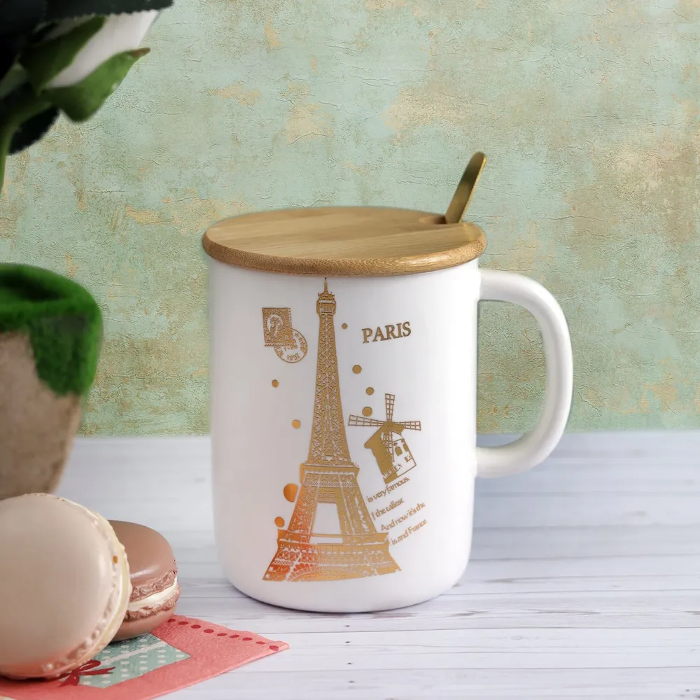 I love Paris Golden Eiffel Printed Coffee Mug
