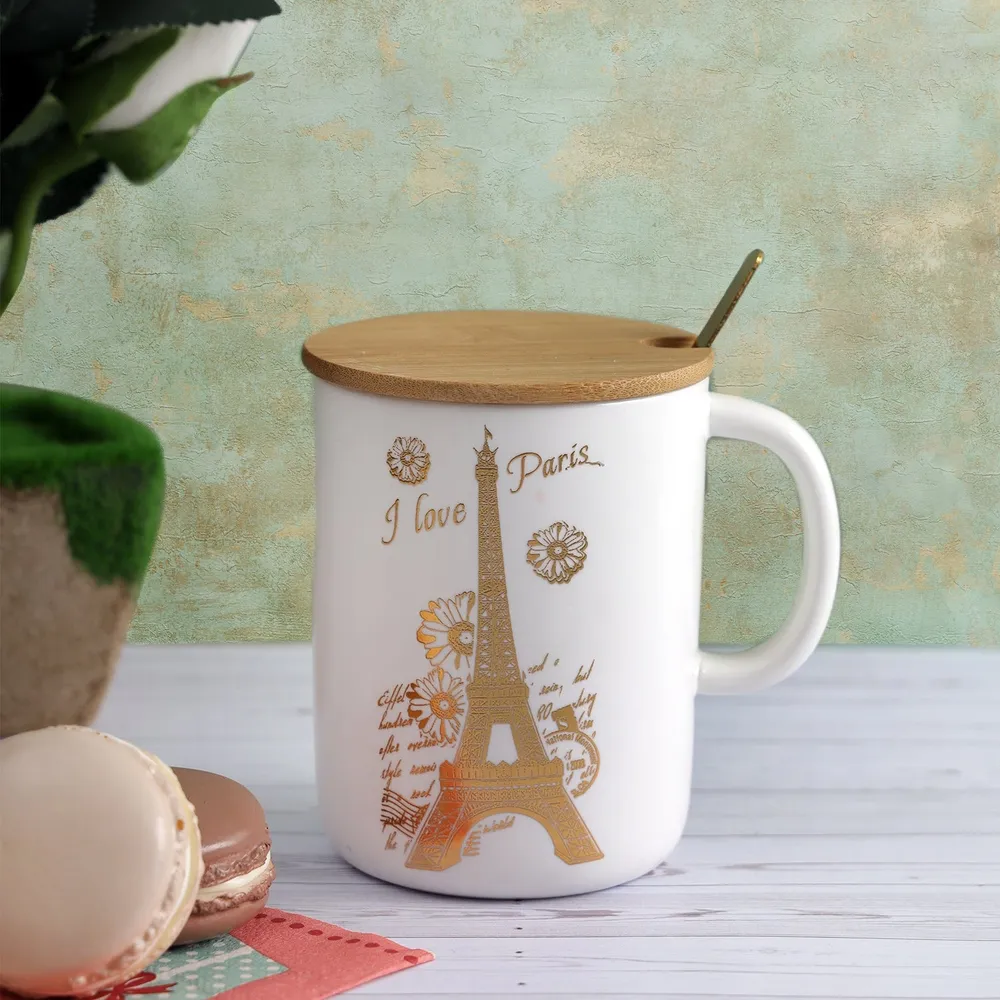 I love Paris Golden Printed Coffee Mug