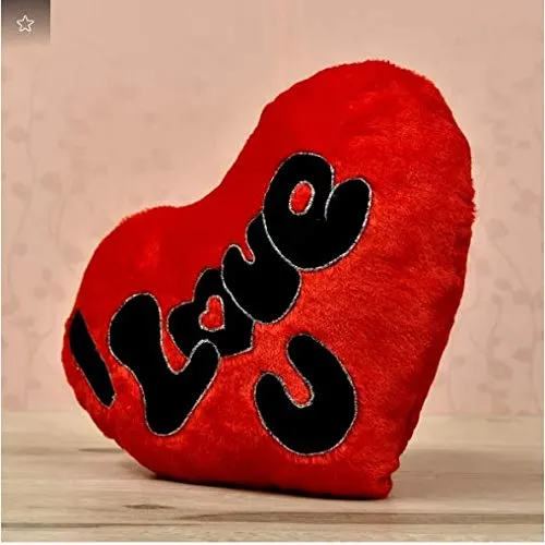 "I Love You" Plush &amp; Soft Red Heart Shaped Pillow