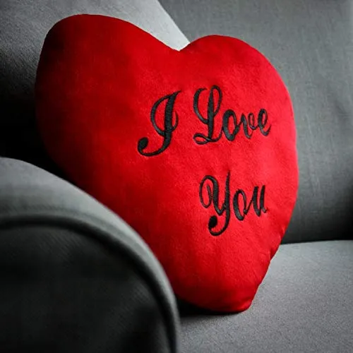 "I Love You" Plush Red Heart Shaped Pillow