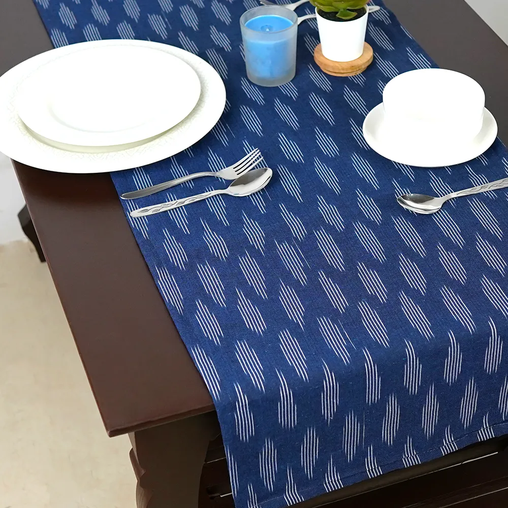 Ikkat Print Cotton Table Runner