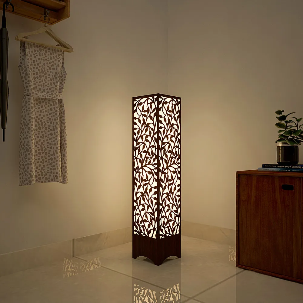 Illuminated Leaves Designer Wood Floor Lamp / Floor Light / Modern Lamp