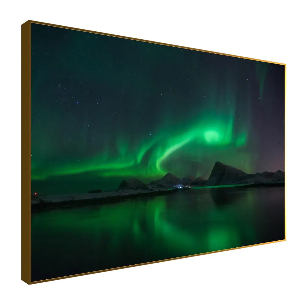 Illuminated Lofoten Islands Framed Wall art