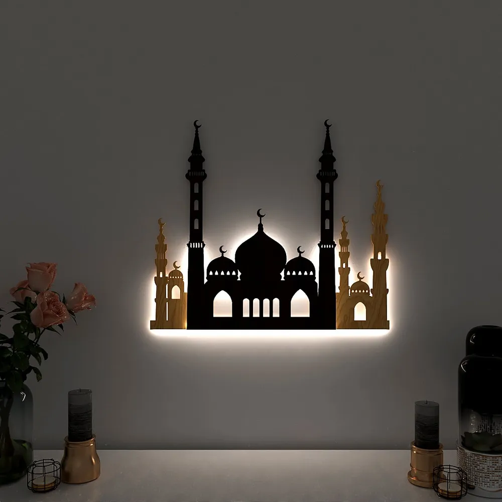 Illuminated Mosque Backlit Acrylic Wall Art