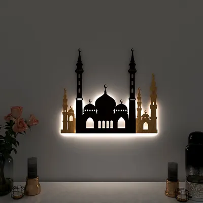 Illuminated Mosque Backlit Acrylic Wall Art